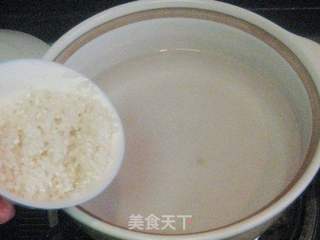 百合花白果糯米粥的做法步骤:3
