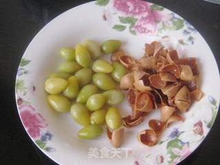 白果炒莴苣的做法步骤:2