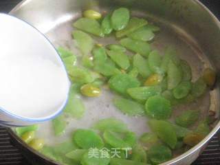 白果炒莴苣的做法步骤:6