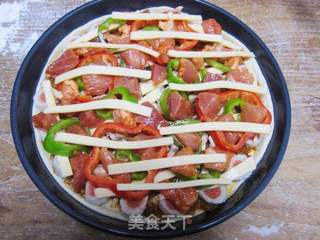 【DIY新奥尔良烤肉披萨】小文子出品~~【DIY烤肉花边披萨】的做法步骤:21