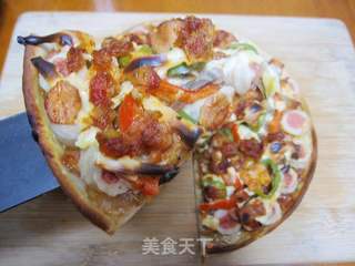 【DIY新奥尔良烤肉披萨】小文子出品~~【DIY烤肉花边披萨】的做法步骤:24