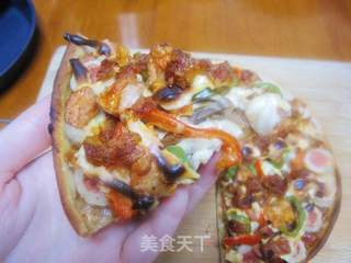 【DIY新奥尔良烤肉披萨】小文子出品~~【DIY烤肉花边披萨】的做法步骤:26