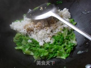 生菜鸭蛋炒饭的做法步骤：6