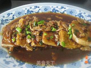 肉丝煎豆腐的做法步骤：7