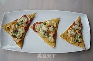【DIY新奥尔良烤肉批萨】鲜虾三角脆底批萨的做法步骤：12