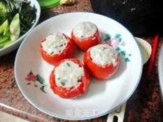 番茄酿鱼肉的做法步骤:4