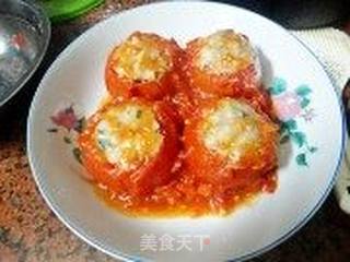 番茄酿鱼肉的做法步骤:7