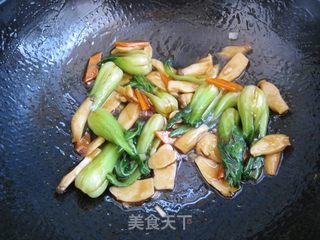 蚝油青菜蘑菇的做法步骤:13