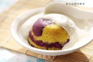 酸奶双色薯泥的做法步骤:8