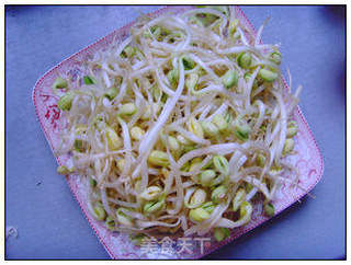 肉炒黄豆芽 。的做法步骤：1