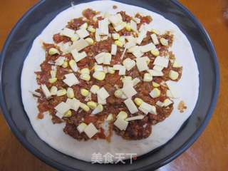 【DIY新奥尔良烤肉披萨】小文子出品~!【DIY火腿双层披萨】的做法步骤:7