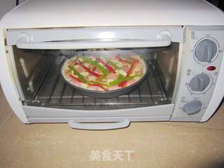 【DIY新奥尔良烤肉披萨】小文子出品~!【DIY火腿双层披萨】的做法步骤:13