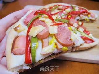 【DIY新奥尔良烤肉披萨】小文子出品~!【DIY火腿双层披萨】的做法步骤:16
