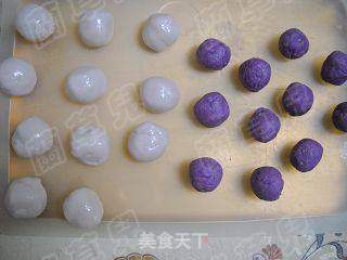 椰香紫薯芝麻冰皮的做法步骤:9