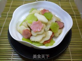 莴苣火腿炒年糕(迷你可爱版)的做法步骤:6