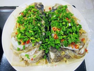 剁椒豆腐蒸大鱼头的做法步骤:15