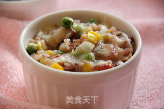 【彩蔬焗饭】的做法步骤:10