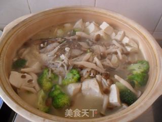 蟹味菇鱼头豆腐煲的做法步骤：12