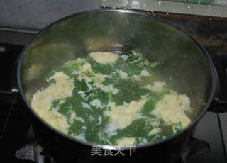 芹菜叶鸡蛋汤的做法步骤:4