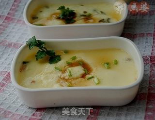 煮蛋器体验-----海米酸菜蒸蛋羹的做法步骤:8