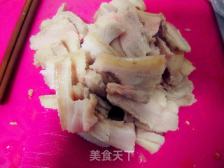 西芹豆干回锅肉的做法步骤：3