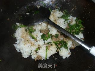 西洋菜肉末炒饭的做法步骤：7