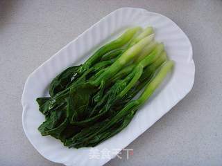 白灼芥蓝虾仁的做法步骤:6