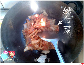 李府辣白菜五花肉 배추김치삼겹살볶음的做法步骤:6