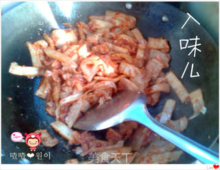 李府辣白菜五花肉 배추김치삼겹살볶음的做法步骤:7