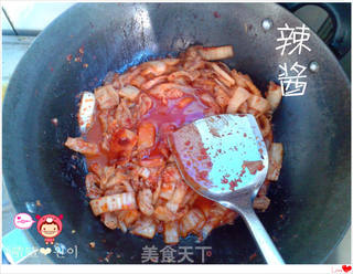 李府辣白菜五花肉 배추김치삼겹살볶음的做法步骤:9