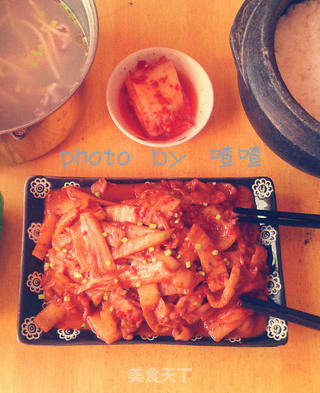 李府辣白菜五花肉 배추김치삼겹살볶음的做法步骤:12