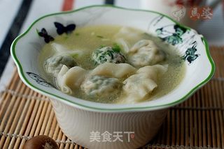 鸡汤荠菜馄饨的做法步骤:15