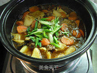 补中益气、强健筋骨—咖喱牛肉煲的做法步骤:13