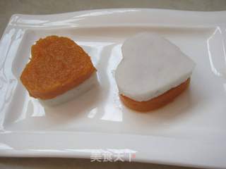 【冬季养生菜】心心相印—蜜汁南瓜山药泥的做法步骤:6