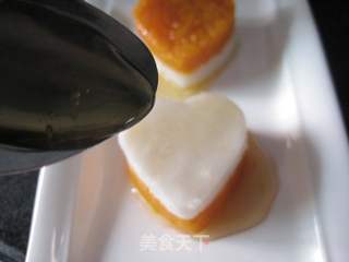 【冬季养生菜】心心相印—蜜汁南瓜山药泥的做法步骤:7