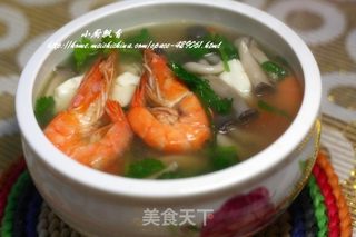 温暖鲜美的----鲜虾豆腐菌菇煲的做法步骤:12