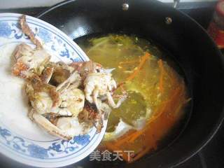 梭子蟹杂蔬面的做法步骤:7