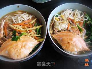 梭子蟹杂蔬面的做法步骤:15