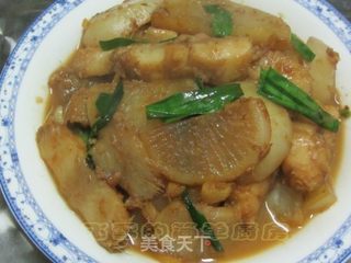 玉鳎烧萝卜的做法步骤：14