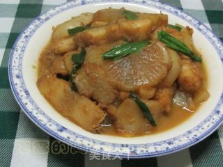 玉鳎烧萝卜的做法步骤：15