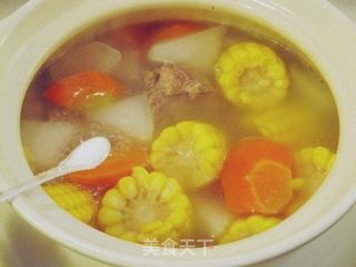 红白萝卜大骨汤的做法步骤:7