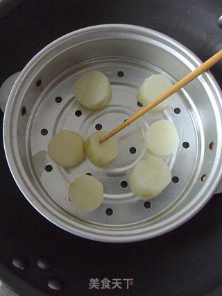 【冬季养生菜】山药太极泥 (奶香味)的做法步骤:4