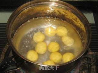 桂花酒酿南瓜汤圆的做法步骤:7