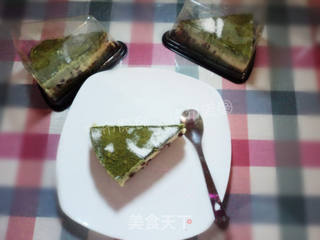 抹茶蜜豆慕斯~的做法步骤:15