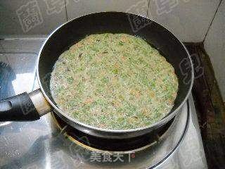 荠菜胡萝卜饼的做法步骤:7