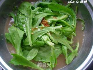 养生粥——茼蒿牛肉粥的做法步骤:6