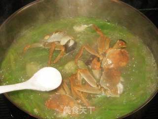 螃蟹莴苣汤的做法步骤:4