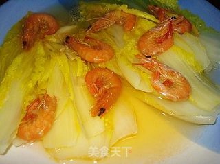 大白菜鸡汤蒸虾的做法步骤:6