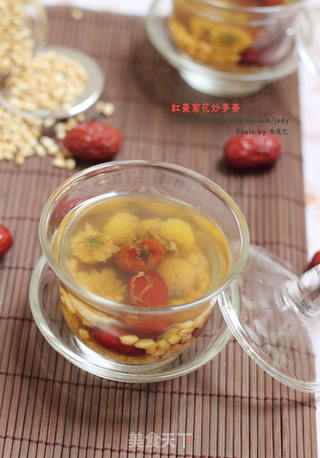 红枣菊花炒麦茶的做法步骤:10