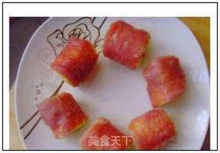 香蕉肉卷 。的做法步骤:3